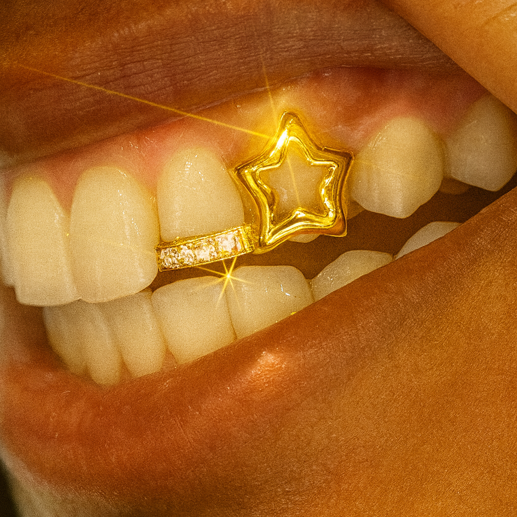 Gold Star Open-Face Grill with Diamond Bar