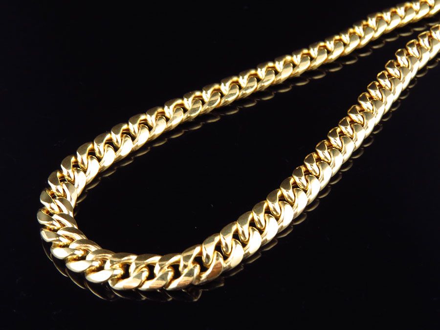 Cuban yellow gold hollow chain (10K)