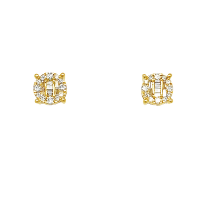 Gold and diamond earring 10KT , 0.46 ct
