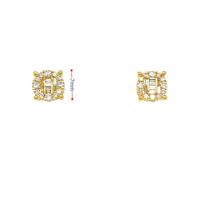 Gold and diamond earring 10KT , 0.46 ct