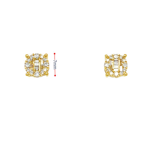 Gold and diamond earring 10KT , 0.46 ct