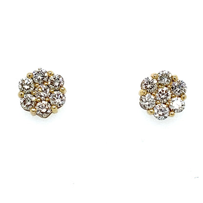 Diamond earring 14KT 1.90 CTTW