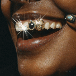 Emerald Enamel Frame & 3D Taurus Zodiac Grillz(SET)