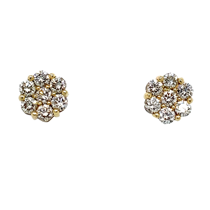 Diamond earring 14KT 1.90 CTTW
