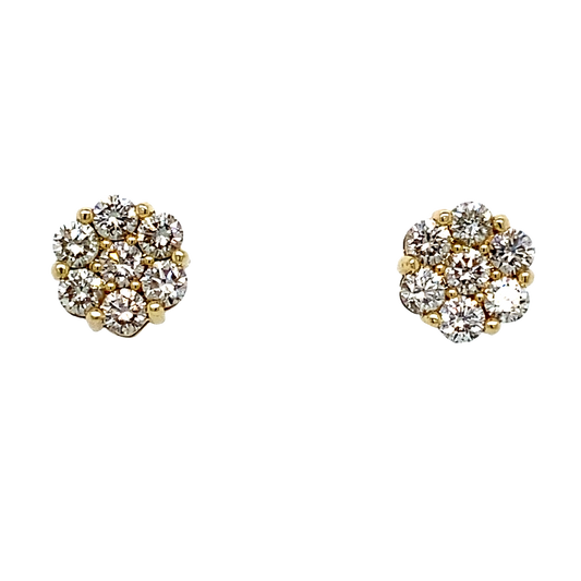 Diamond earring 14KT 1.90 CTTW