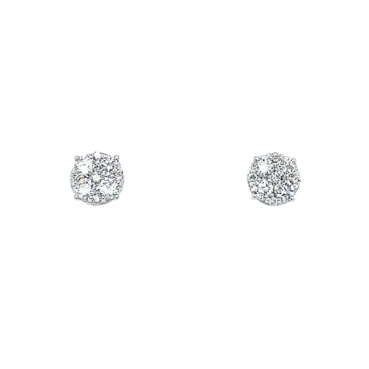 White Gold Diamond Earring (14KT)
