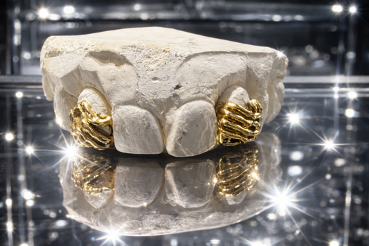 Hand-Sculpted Gold Incisor Grillz