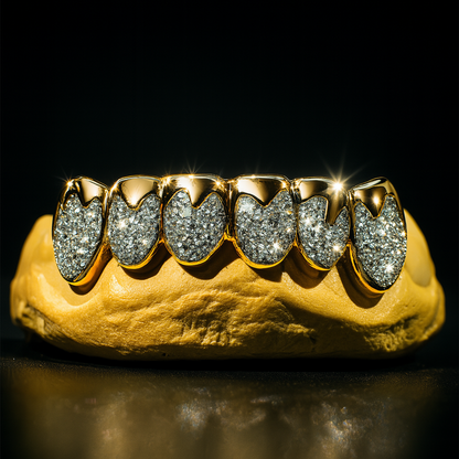Diamond Drip 6-Piece Gold Grillz