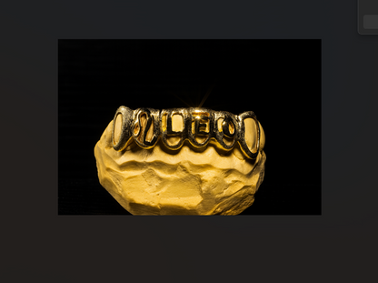 Custom “LEO” Letter Grillz with Zodiac Sign & Diamond Dust Finish(Sold as set)
