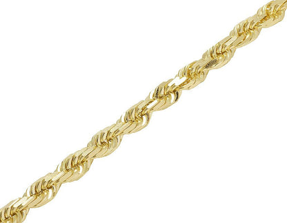 Yellow Gold Hollow Rope Chain Necklace(10k)