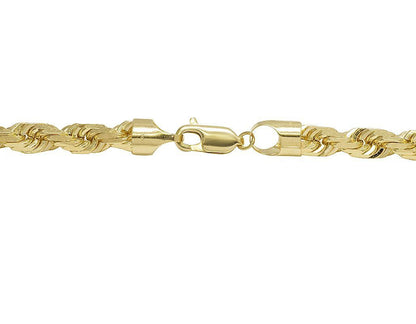 Yellow Gold Hollow Rope Chain Necklace(10k)