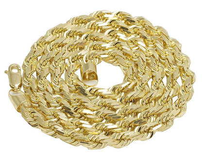 Yellow Gold Hollow Rope Chain Necklace(10k)