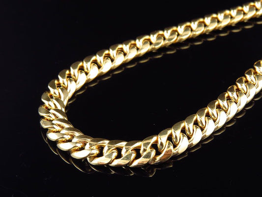 Cuban yellow gold hollow  chain (10K)
