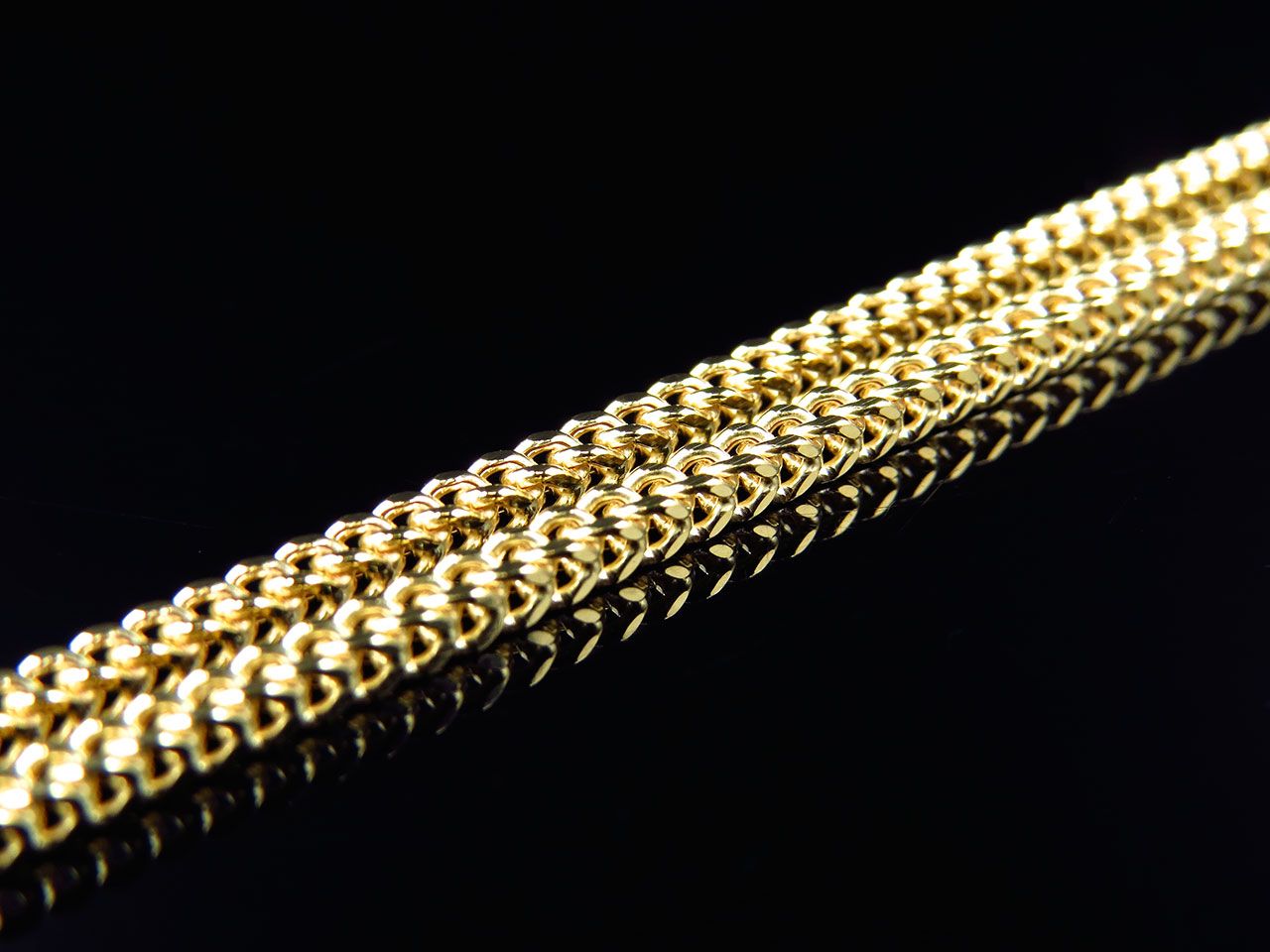 Yellow Franco Link Style Chain hollow(10K)